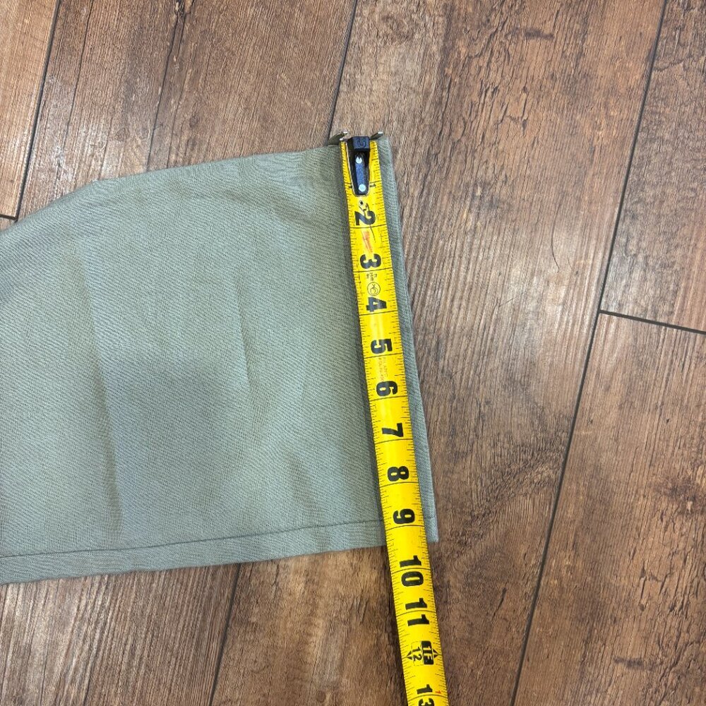 Happily Grey Womens Medium Taupe Linen Blend Utility Pants Comfort Waist Trouser - Picture 8 of 9